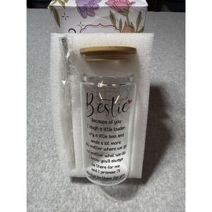 Sister Bestie Glass Tumbler New